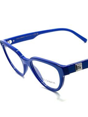 NEW DOLCE & GABBANA DG 3358 3378 Metallic Blue Women Eyeglasses 53mm 19 145